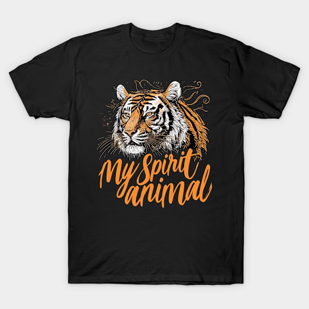 my spirti animal tiger T-Shirt by Stephanie Francoeur Art